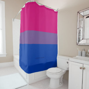 SlipperyJoe's Bisexual Pride Flag Lavendel-pink bl Duschvorhang