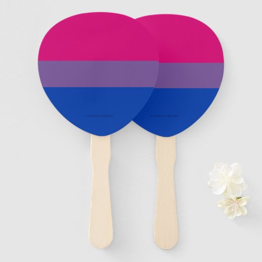 SlipperyJoe's Bisexual Pride Flag Lavendel-pink bl Fächer (Vorne und Hinten)