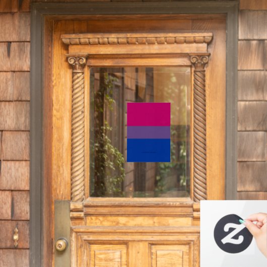 SlipperyJoe's Bisexual Pride Flag Lavendel-pink bl Fensteraufkleber (Haustür)