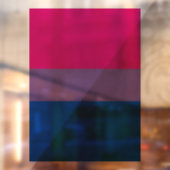 SlipperyJoe's Bisexual Pride Flag Lavendel-pink bl Fensteraufkleber (Blatt 2)