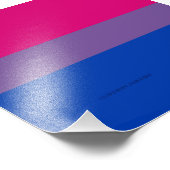 SlipperyJoe's Bisexual Pride Flag Lavendel-pink bl Fotodruck (Ecke)