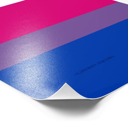 SlipperyJoe's Bisexual Pride Flag Lavendel-pink bl Fotodruck (Ecke)