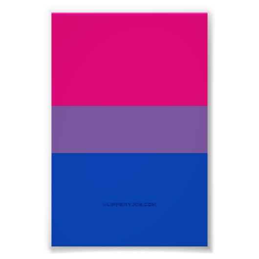 SlipperyJoe's Bisexual Pride Flag Lavendel-pink bl Fotodruck (Vorne)