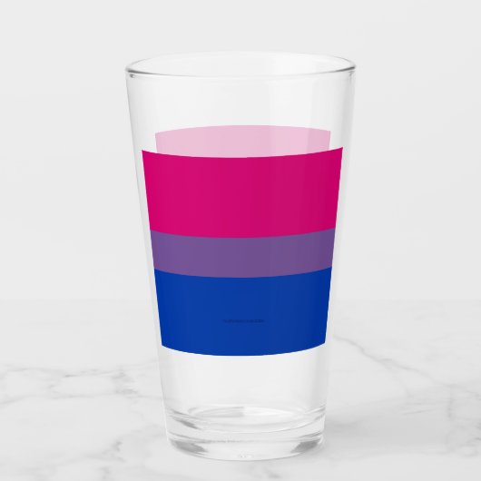 SlipperyJoe's Bisexual Pride Flag Lavendel-pink bl Glas (Vorderseite)
