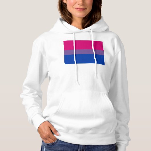 SlipperyJoe's Bisexual Pride Flag Lavendel-pink bl Hoodie (Vorderseite)
