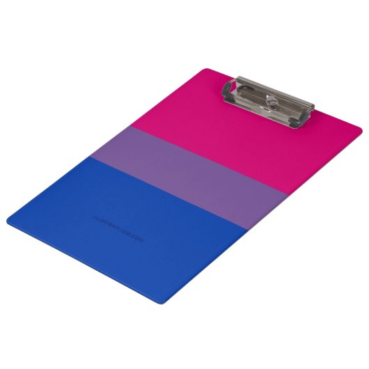 SlipperyJoe's Bisexual Pride Flag Lavendel-pink bl Klemmbrett (Schrägansicht)