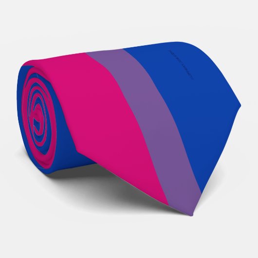 SlipperyJoe's Bisexual Pride Flag Lavendel-pink bl Krawatte (Gerollt)