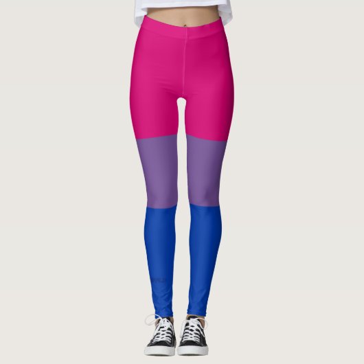 SlipperyJoe's Bisexual Pride Flag Lavendel-pink bl Leggings (Vorderseite)