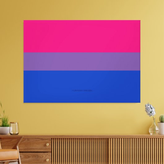 SlipperyJoe's Bisexual Pride Flag Lavendel-pink bl Leinwanddruck (Insitu (Wohnzimmer))