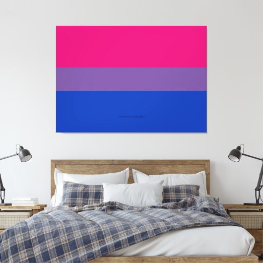 SlipperyJoe's Bisexual Pride Flag Lavendel-pink bl Leinwanddruck (Insitu (Schlafzimmer))