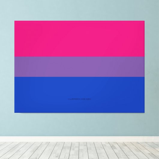 SlipperyJoe's Bisexual Pride Flag Lavendel-pink bl Leinwanddruck (Insitu (Holzboden))