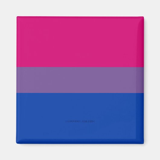 SlipperyJoe's Bisexual Pride Flag Lavendel-pink bl Magnet (Vorne)
