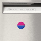 SlipperyJoe's Bisexual Pride Flag Lavendel-pink bl Magnet (In Situ (Geschirrspüler))