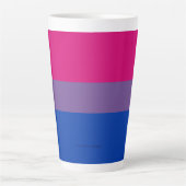 SlipperyJoe's Bisexual Pride Flag Lavendel-pink bl Milchtasse (Vorderseite)