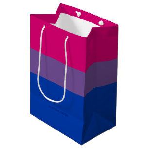 SlipperyJoe's Bisexual Pride Flag Lavendel-pink bl Mittlere Geschenktüte