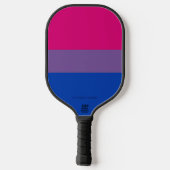 SlipperyJoe's Bisexual Pride Flag Lavendel-pink bl Pickleball Schläger (Rückseite)