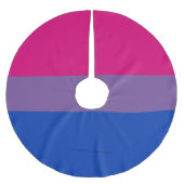 SlipperyJoe's Bisexual Pride Flag Lavendel-pink bl Polyester Weihnachtsbaumdecke (Vorderseite)
