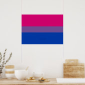 SlipperyJoe's Bisexual Pride Flag Lavendel-pink bl Poster (Küche)
