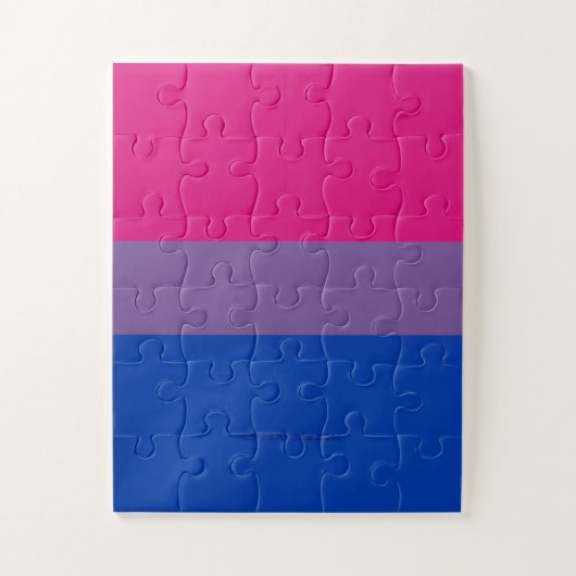 SlipperyJoe's Bisexual Pride Flag Lavendel-pink bl Puzzle (Vertikal)