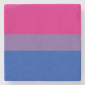 SlipperyJoe's Bisexual Pride Flag Lavendel-pink bl Steinuntersetzer (Vorderseite)