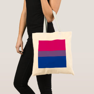 SlipperyJoe's Bisexual Pride Flag Lavendel-pink bl Tragetasche