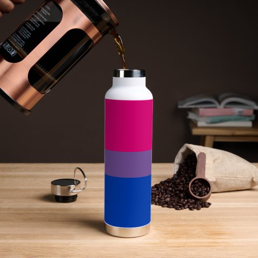 SlipperyJoe's Bisexual Pride Flag Lavendel-pink bl Trinkflasche (Kaffee)