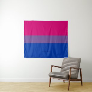 SlipperyJoe's Bisexual Pride Flag Lavendel-pink bl Wandteppich