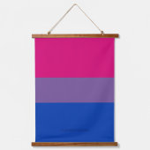 SlipperyJoe's Bisexual Pride Flag Lavendel-pink bl Wandteppich Mit Holzrahmen (Vorderseite)