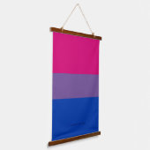 SlipperyJoe's Bisexual Pride Flag Lavendel-pink bl Wandteppich Mit Holzrahmen (Gewinkelt)