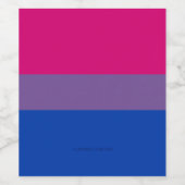 SlipperyJoe's Bisexual Pride Flag Lavendel-pink bl Weinetikett (Einzelnes Label)
