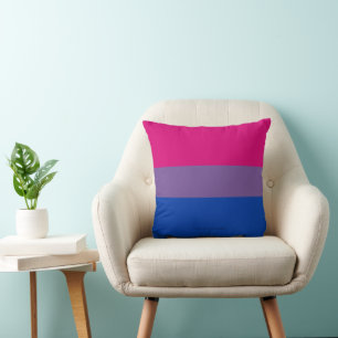 SlipperyJoe's Bisexuellen-Stolzflagge Farben magen Kissen