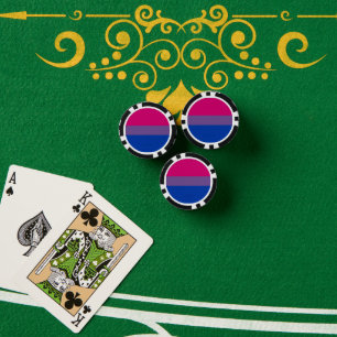 SlipperyJoe's Bisexuellen-Stolzflagge Farben magen Pokerchips