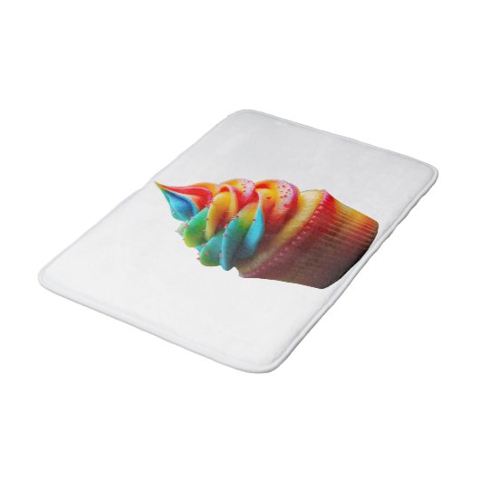 SlipperyJoe's blendender Regenbogenkuchen wirbelt Badematte (Schrägansicht)