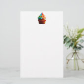 SlipperyJoe's blendender Regenbogenkuchen wirbelt Briefpapier (Stehend Vorderseite)