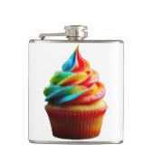 SlipperyJoe's blendender Regenbogenkuchen wirbelt Flachmann (Vorderseite)
