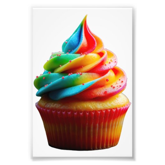 SlipperyJoe's blendender Regenbogenkuchen wirbelt Fotodruck (Vorne)