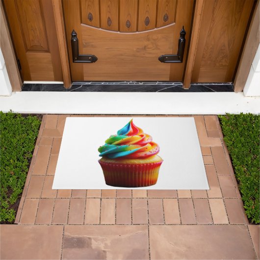 SlipperyJoe's blendender Regenbogenkuchen wirbelt Fußmatte (Außenbereich)