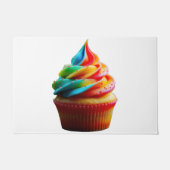 SlipperyJoe's blendender Regenbogenkuchen wirbelt Fußmatte (Vorderseite)
