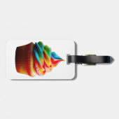SlipperyJoe's blendender Regenbogenkuchen wirbelt Gepäckanhänger (Rückseite horizontal)