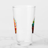 SlipperyJoe's blendender Regenbogenkuchen wirbelt Glas (Links)