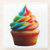 SlipperyJoe's blendender Regenbogenkuchen wirbelt  Glasuntersetzer (Vorderseite)