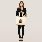 SlipperyJoe's blendender Regenbogenkuchen wirbelt  Jumbo Stoffbeutel (Vorderseite (Model))