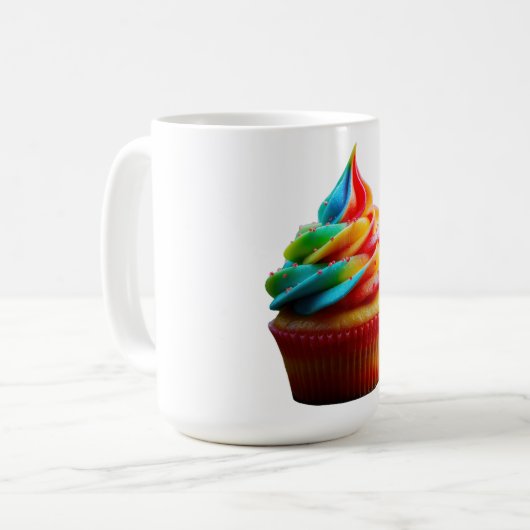 SlipperyJoe's blendender Regenbogenkuchen wirbelt  Kaffeetasse (Vorderseite Links)