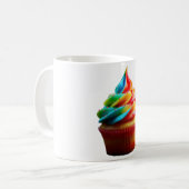 SlipperyJoe's blendender Regenbogenkuchen wirbelt Kaffeetasse (Vorderseite Links)
