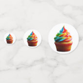 SlipperyJoe's blendender Regenbogenkuchen wirbelt Konfetti (Rückseiten)