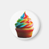 SlipperyJoe's blendender Regenbogenkuchen wirbelt  Magnet (Vorne)