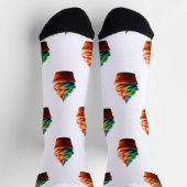 SlipperyJoe's blendender Regenbogenkuchen wirbelt Socken (Oben)