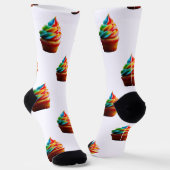 SlipperyJoe's blendender Regenbogenkuchen wirbelt Socken (Gewinkelt)