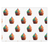 SlipperyJoe's blendender Regenbogenkuchen wirbelt Tischdecke (Vorderseite (Horizontal))