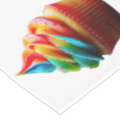 SlipperyJoe's blendender Regenbogenkuchen wirbelt Tischdecke (Schrägansicht)